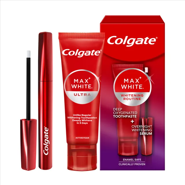 colgate-max-white-zahnaufhellungs-set-zahnpasta-serum-ultra image 1