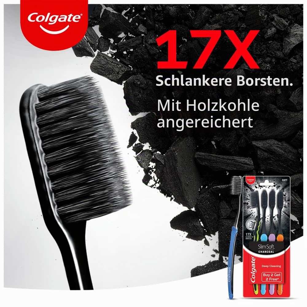 colgate-slimsoft-charcoal-zahnb-rste-weich-4-st-ck image 2