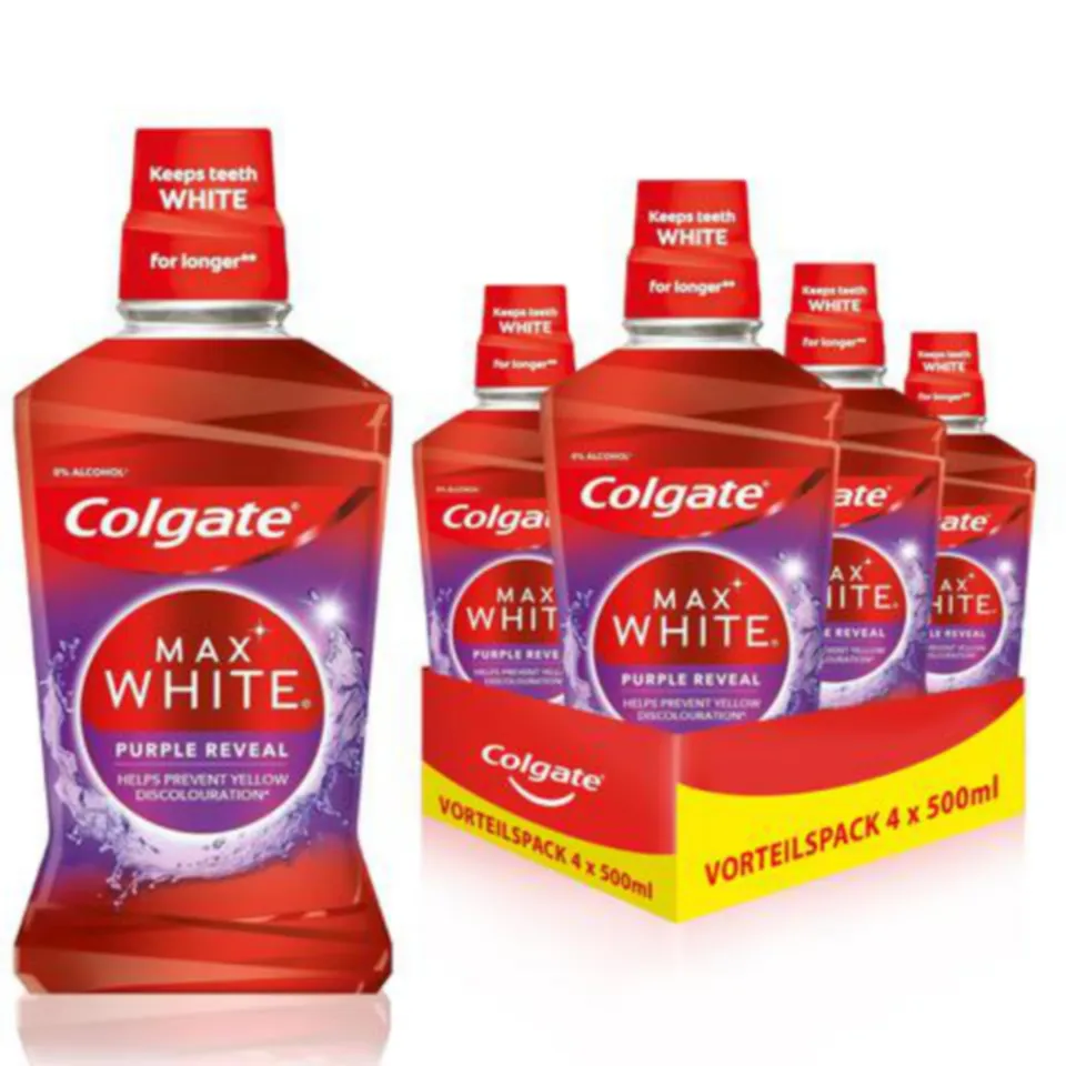 colgate-max-white-purple-reveal-mundsp-lung-4x500-ml-minze image 1