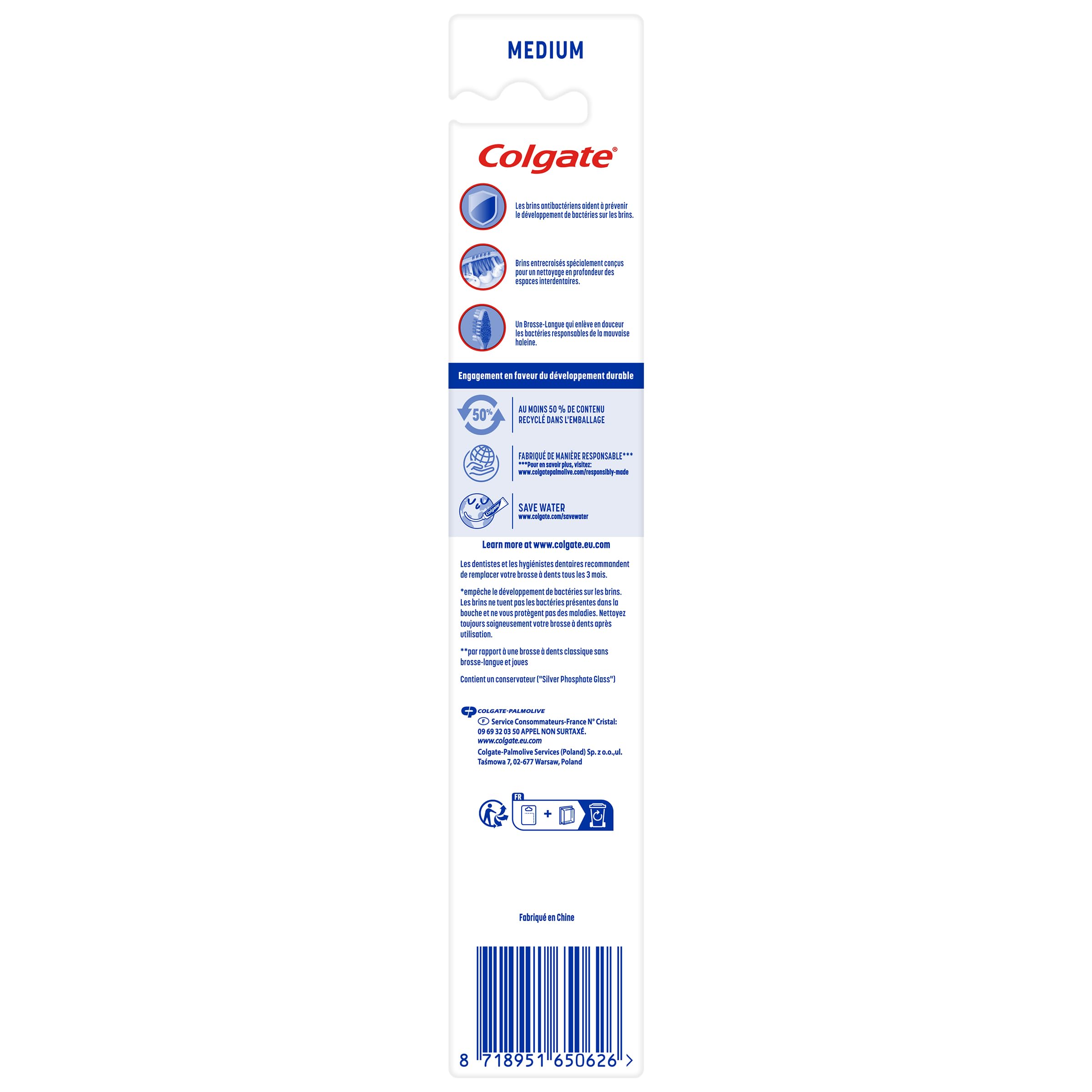 colgate-zigzag-zahnb-rste-medium-1-st-ck-mit-zungenreiniger image 2
