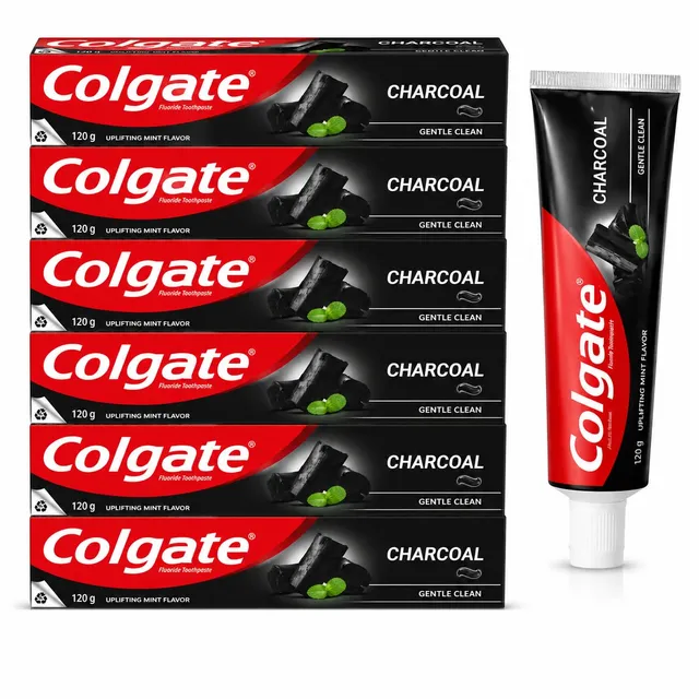 colgate-max-white-charcoal-zahnpasta-6x120g-fluorid-kariesschutz image 1