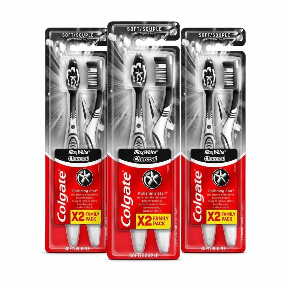 colgate-max-white-charcoal-zahnb-rste-soft-6-st-ck-aktivkohle image 1