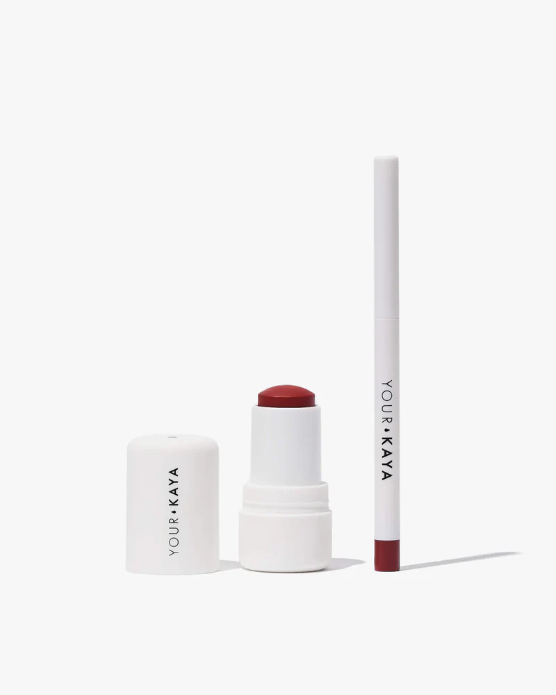 your-kaya-blush-stick-dusty-rose-lipliner-smoky-rose image 1