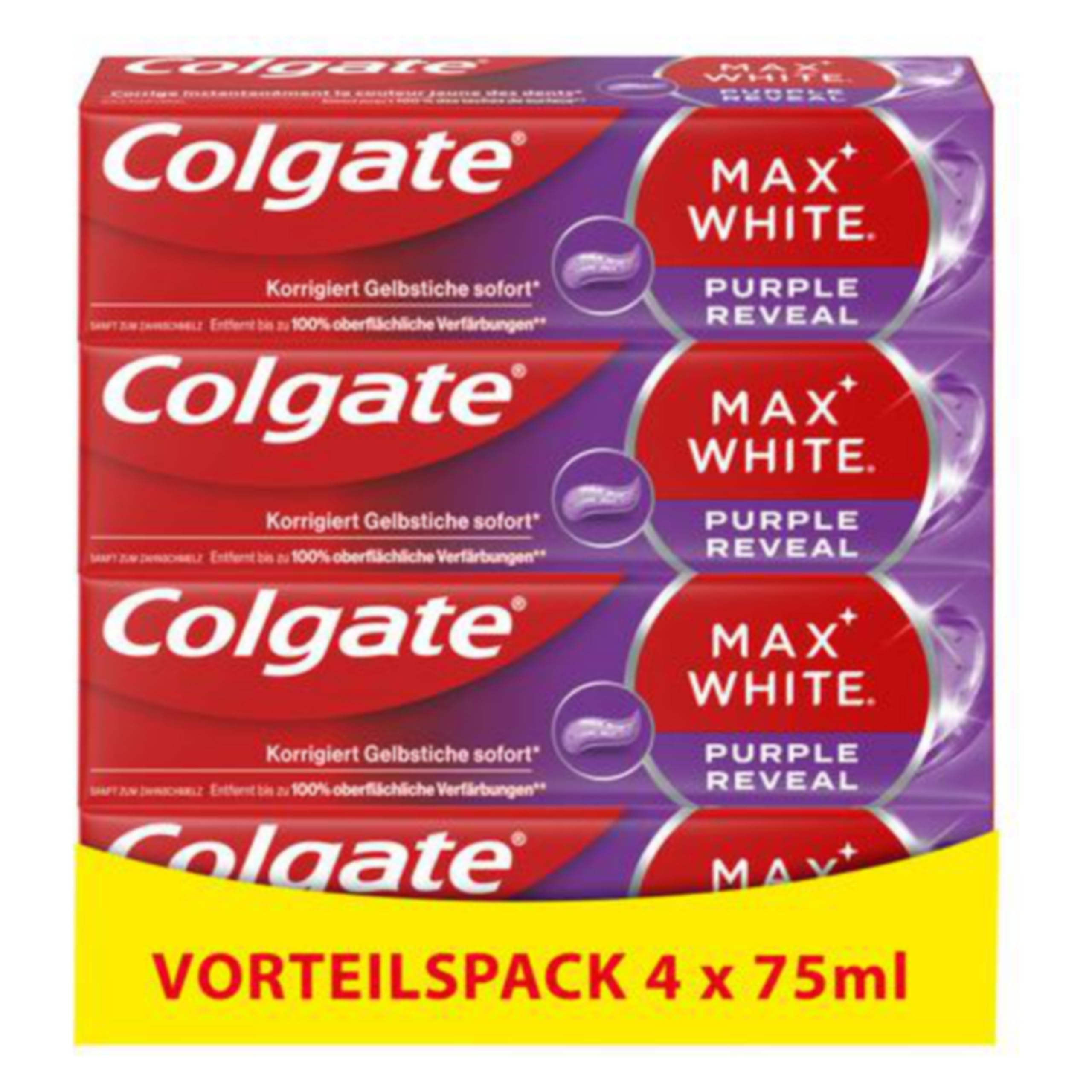 colgate-max-white-purple-reveal-zahnpasta-4x75ml-sofort-wei image 1