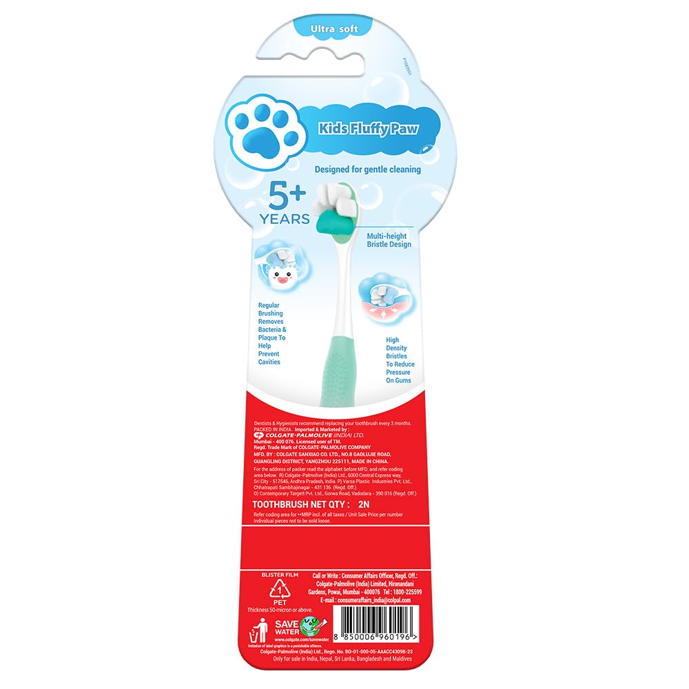 colgate-kids-zahnb-rste-5-jahre-2-st-ck-ultraweich-pfoten image 6