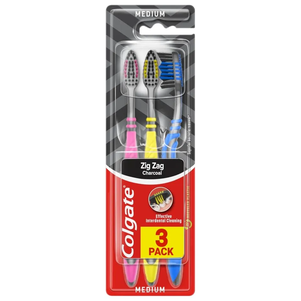 colgate-zigzag-charcoal-zahnb-rste-mittel-schwarz-3-st-ck image 1