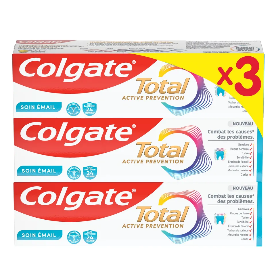 colgate-total-zahnpasta-zahnschmelzpflege-3x75ml-24h-schutz image 1