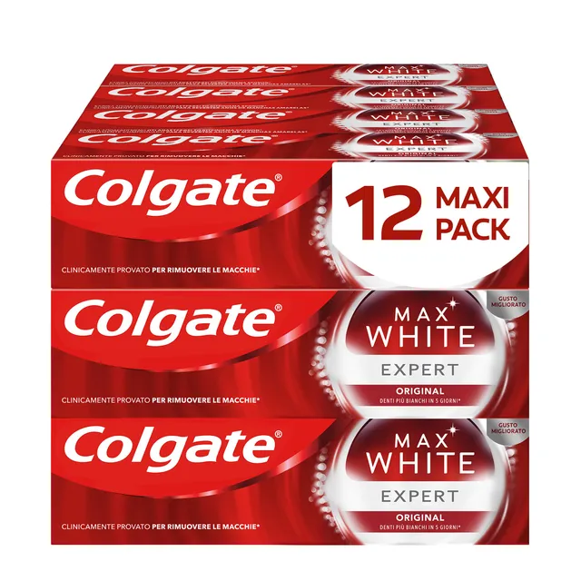 colgate-max-white-expert-zahnpasta-original-12x-75-ml-white image 1