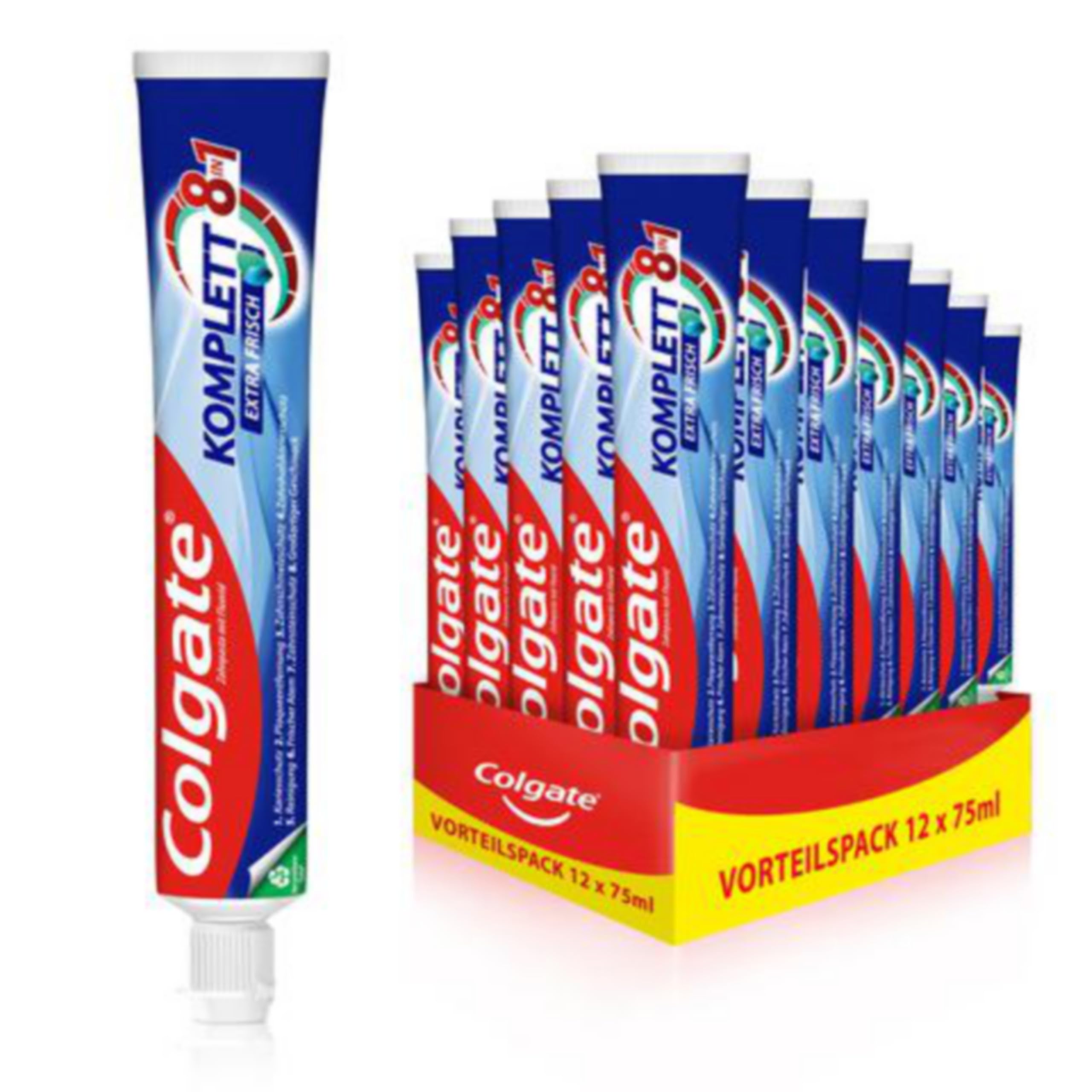 colgate-total-komplett-zahnpasta-12x75ml-extra-frisch-minze image 1