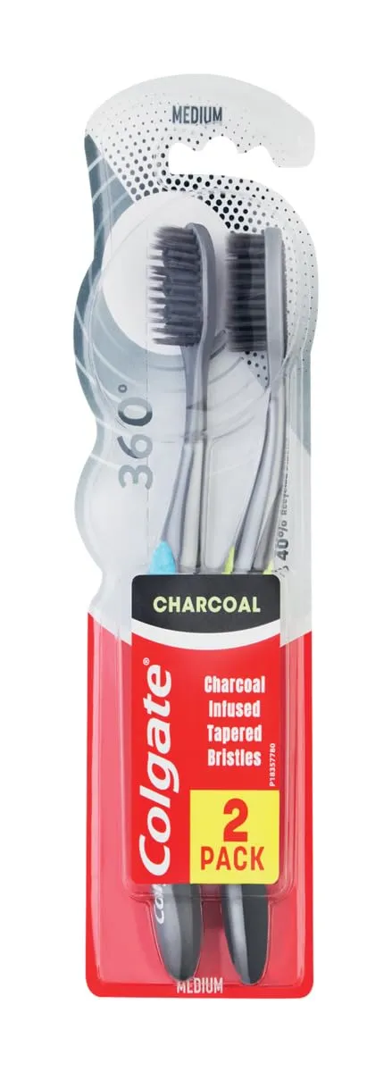 colgate-360-black-zahnb-rste-medium-2-st-ck-kohle image 1