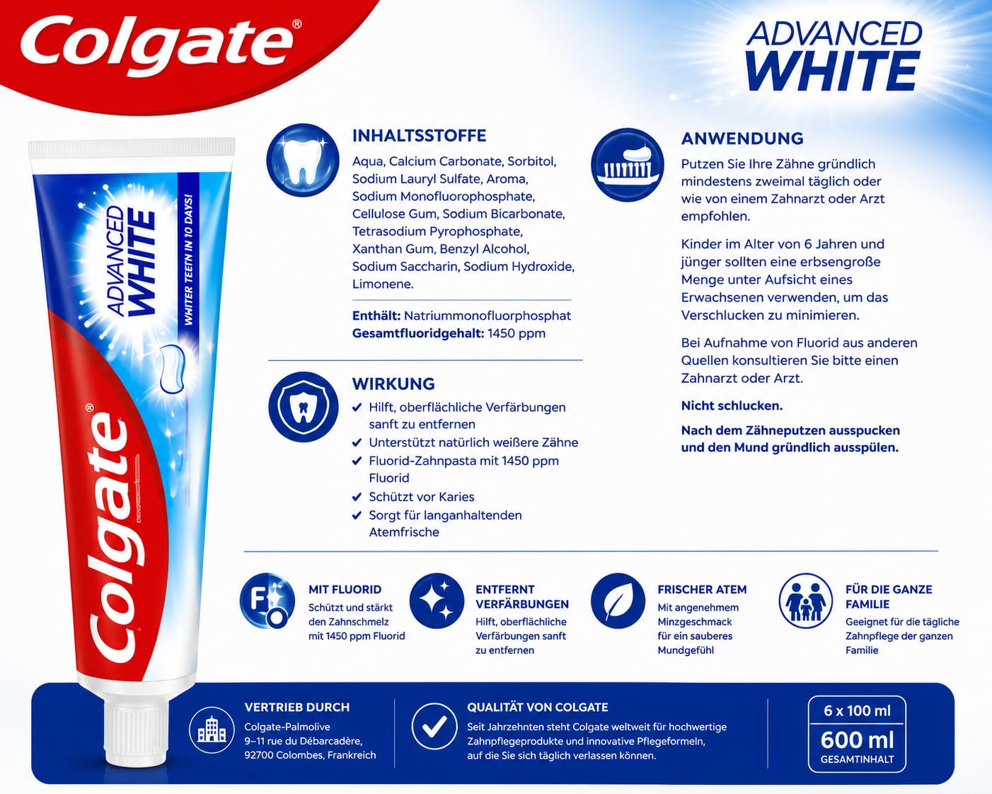 colgate-advanced-white-zahnpasta-6x100-g-minze image 5