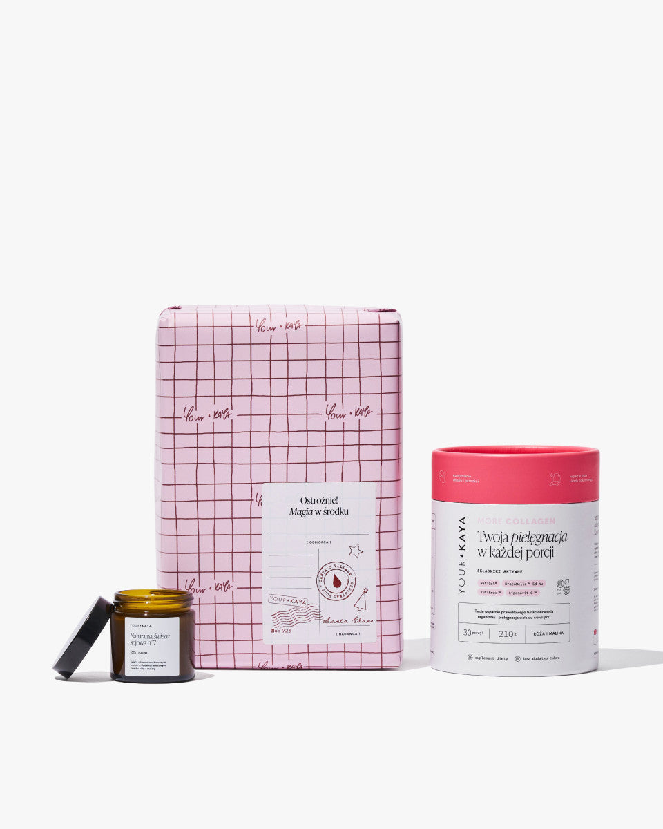 your-kaya-more-collagen-geschenkset-mit-duftkerze-rose-himbeere image 1